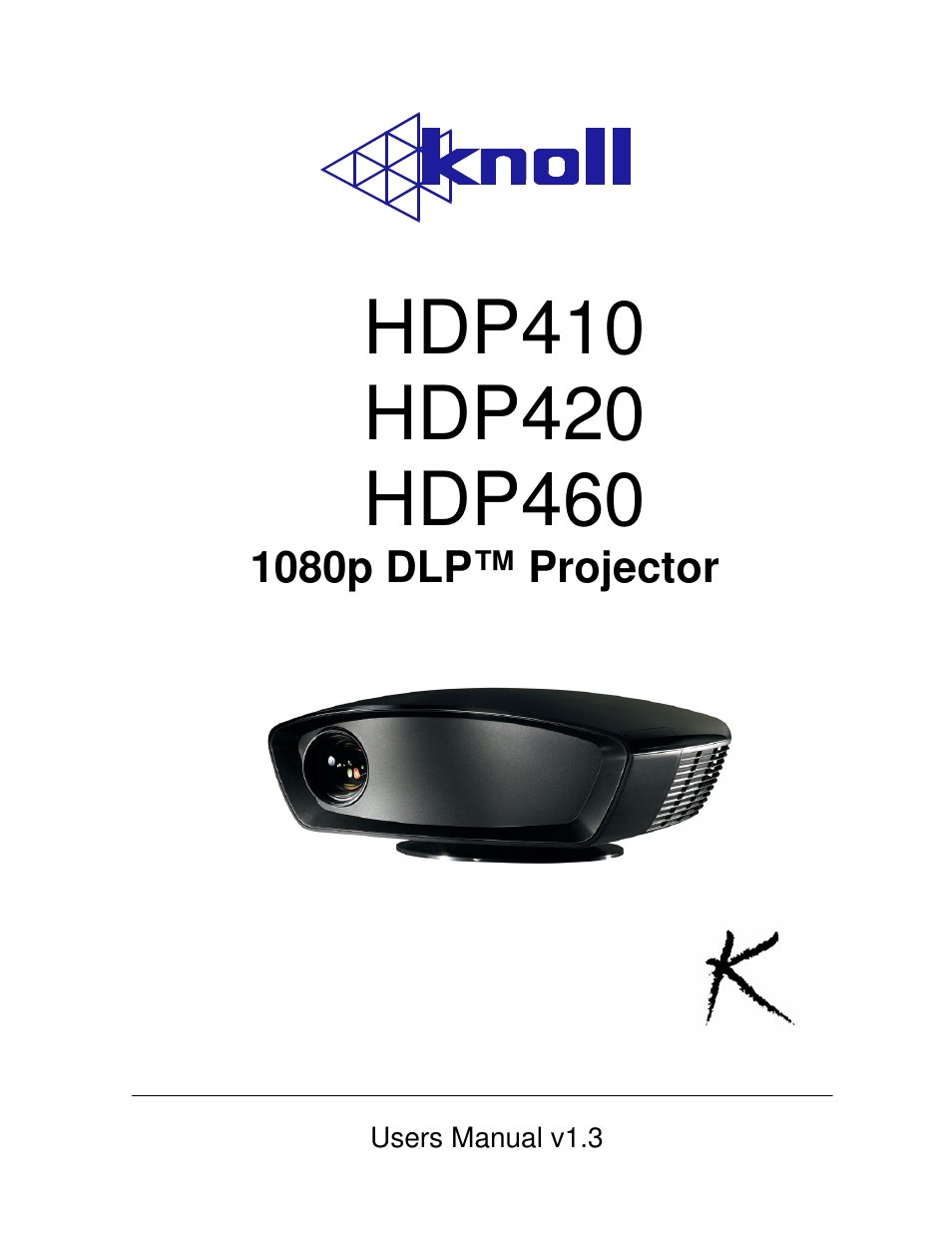 Knoll HDP460 User Manual | 30 pages