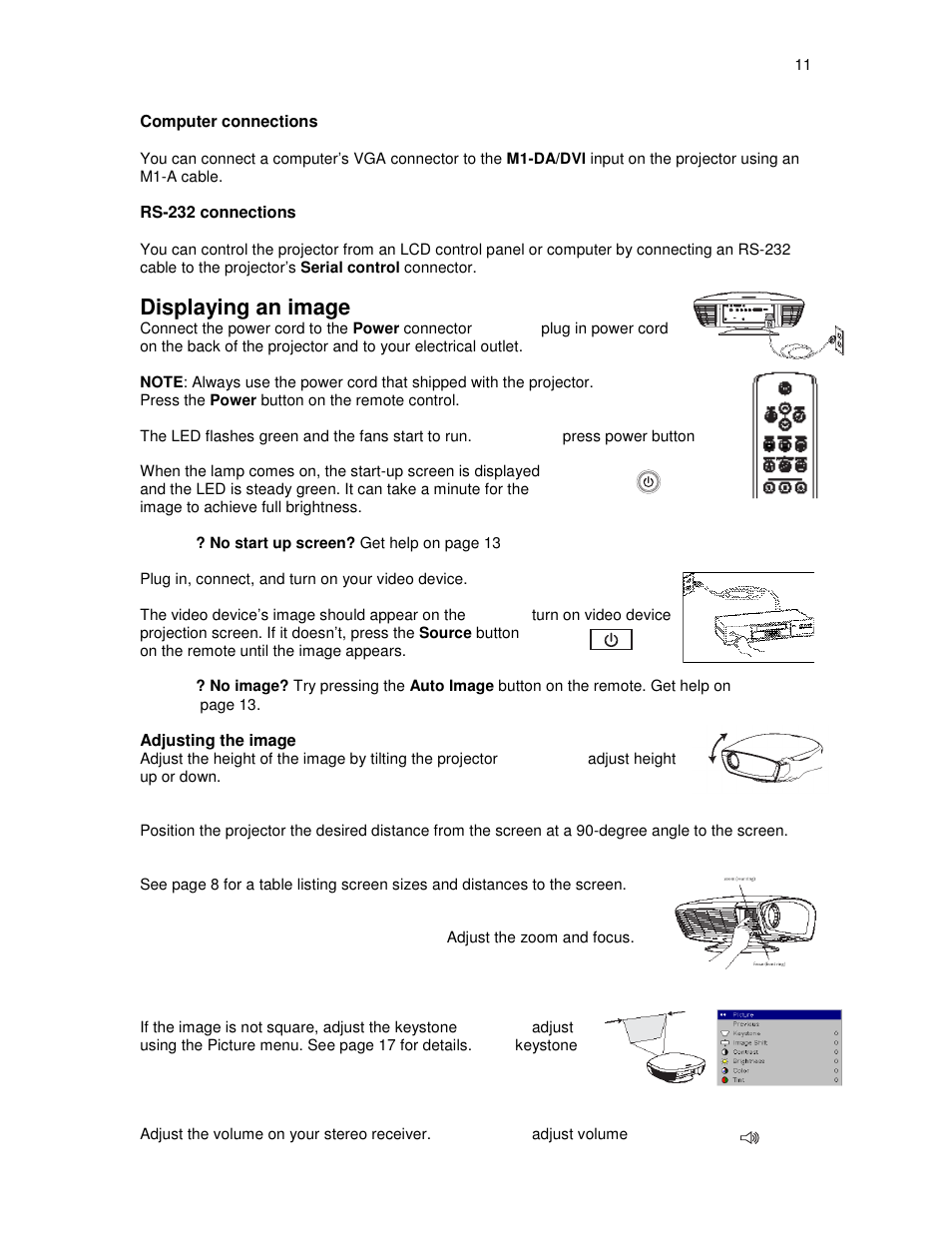 Displaying an image | Knoll HDP460 User Manual | Page 11 / 30
