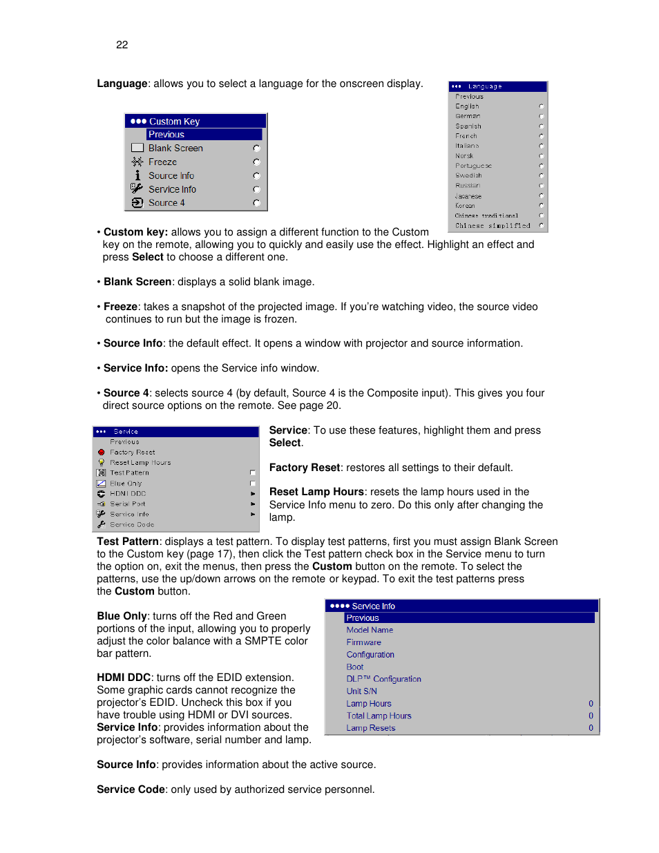 Knoll HDP460 User Manual | Page 22 / 30