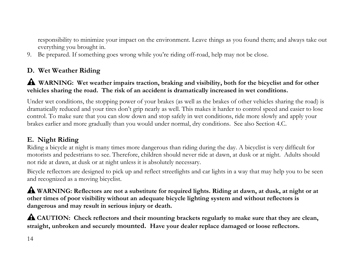 K2 Bike K2 BICYCLE User Manual | Page 13 / 51