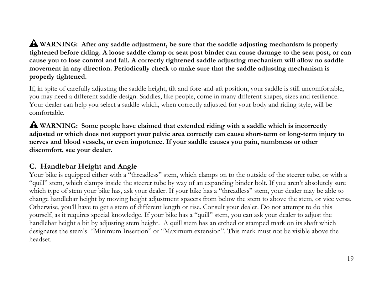 K2 Bike K2 BICYCLE User Manual | Page 18 / 51