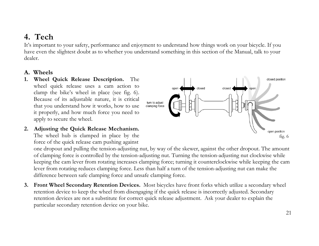 Tech | K2 Bike K2 BICYCLE User Manual | Page 20 / 51