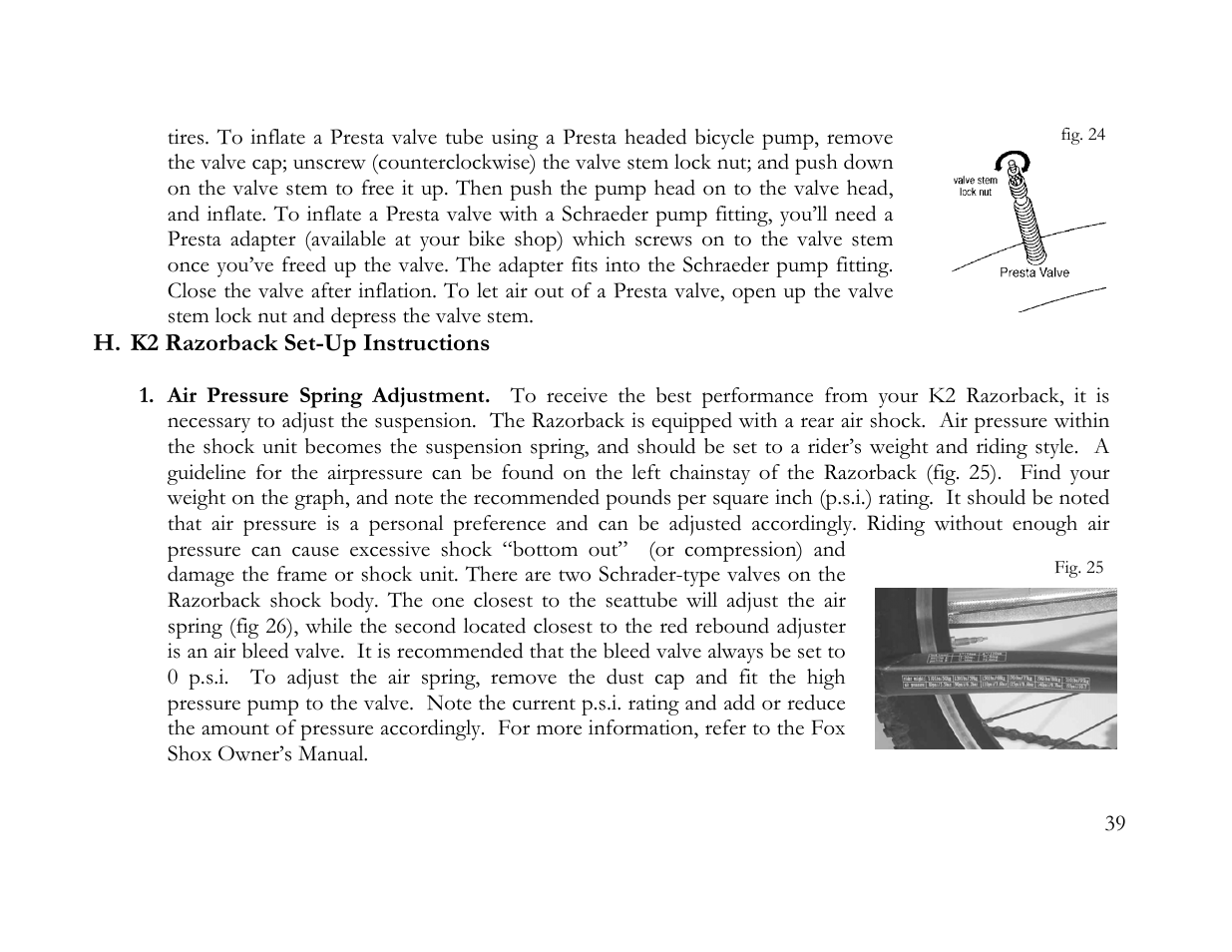 K2 Bike K2 BICYCLE User Manual | Page 38 / 51