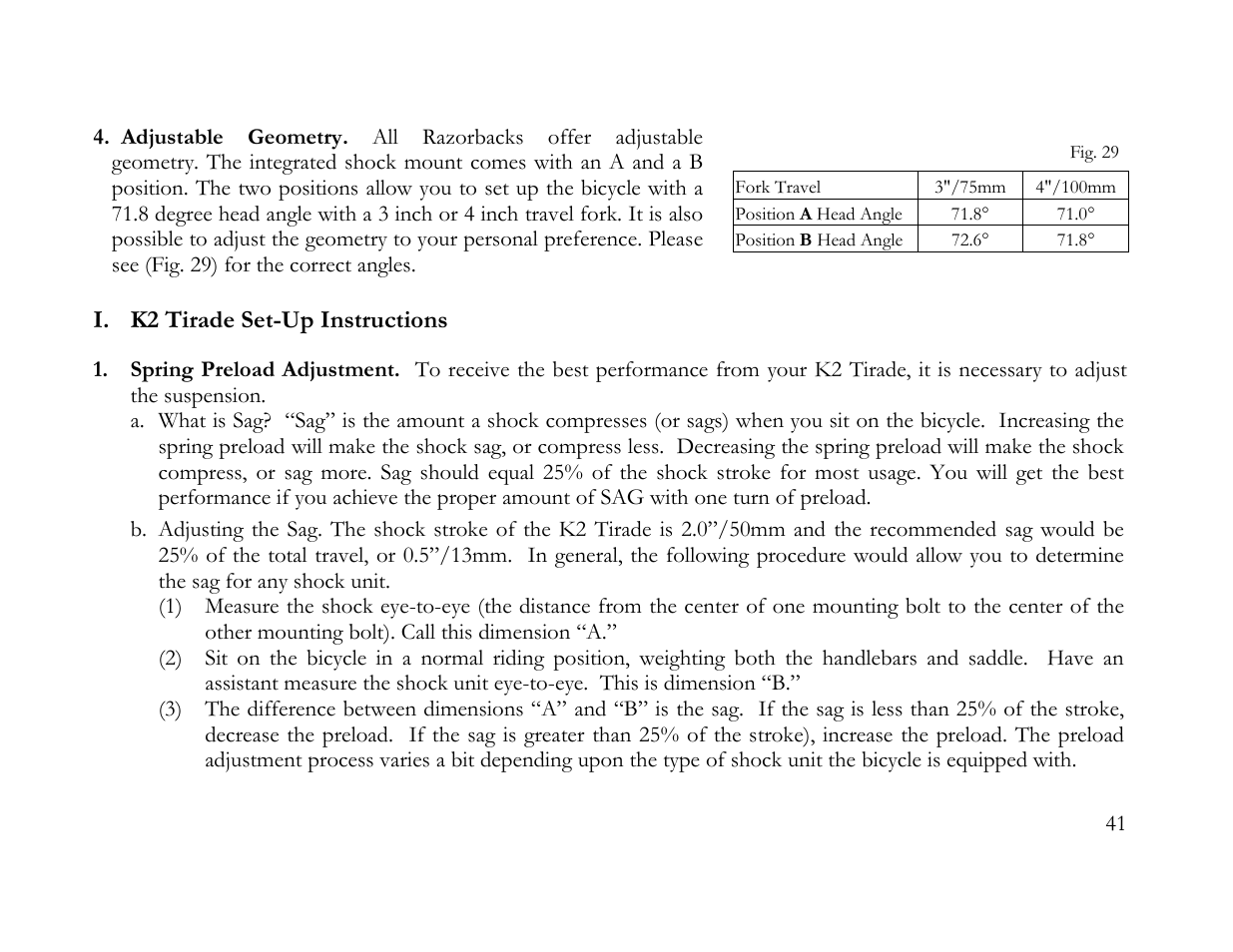 K2 Bike K2 BICYCLE User Manual | Page 40 / 51