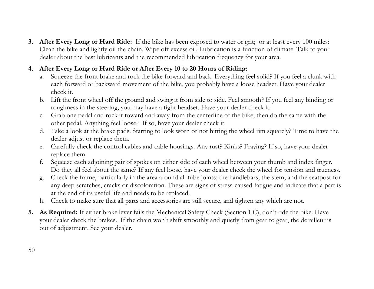 K2 Bike K2 BICYCLE User Manual | Page 49 / 51