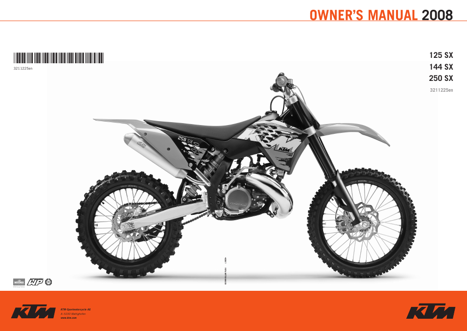 KTM 144 SX User Manual | 48 pages