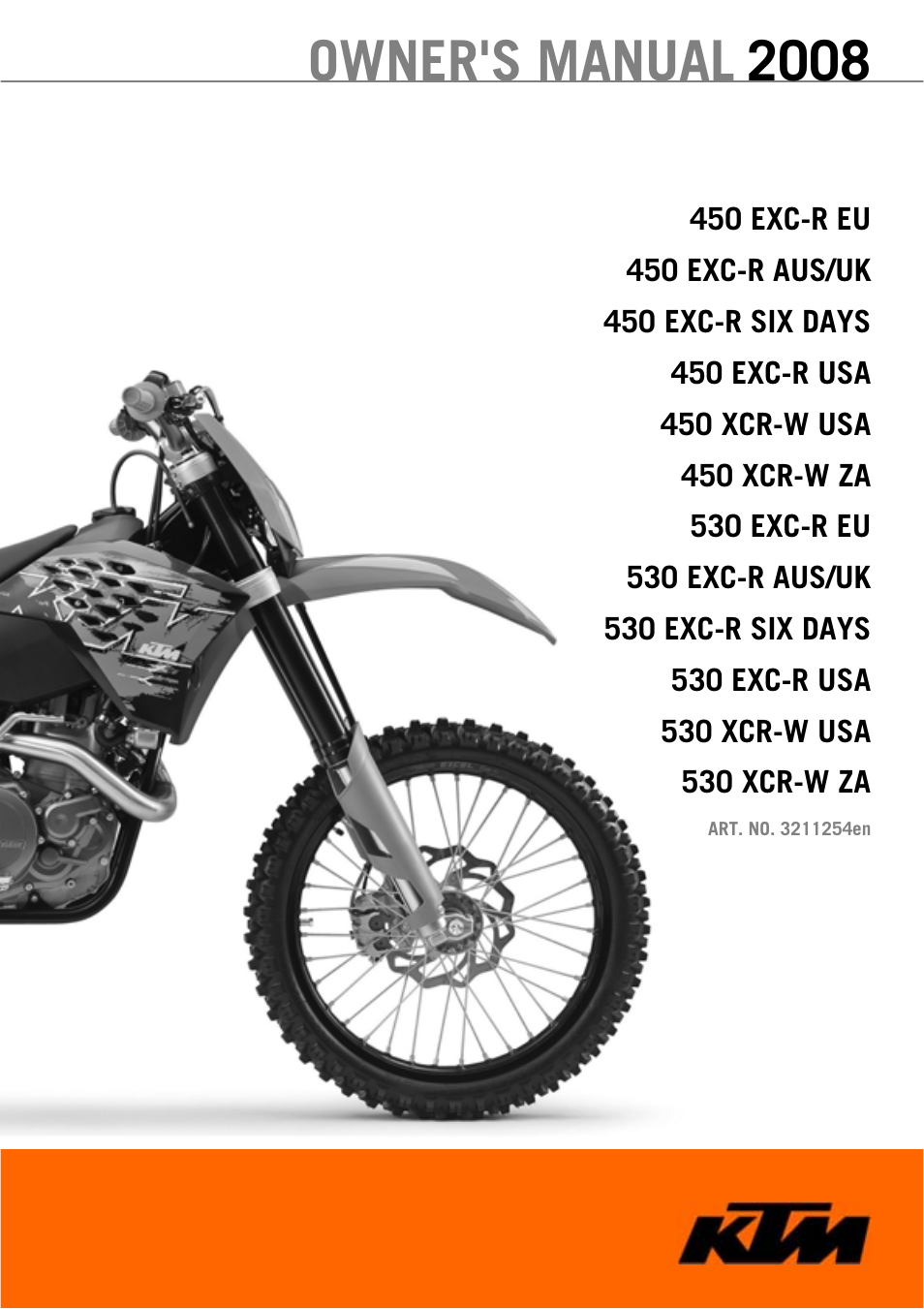 KTM 450 EXC-R EU User Manual | 125 pages