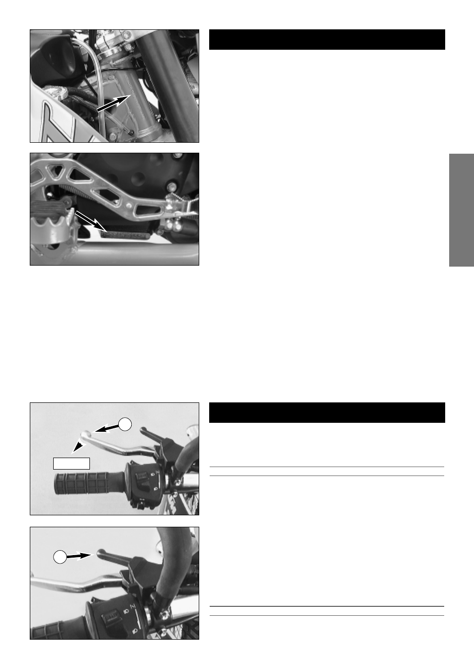 English, Serial number locations operation instruments, 3 mm 1 2 | KTM Supermoto 400/640LC4-E6 User Manual | Page 6 / 46