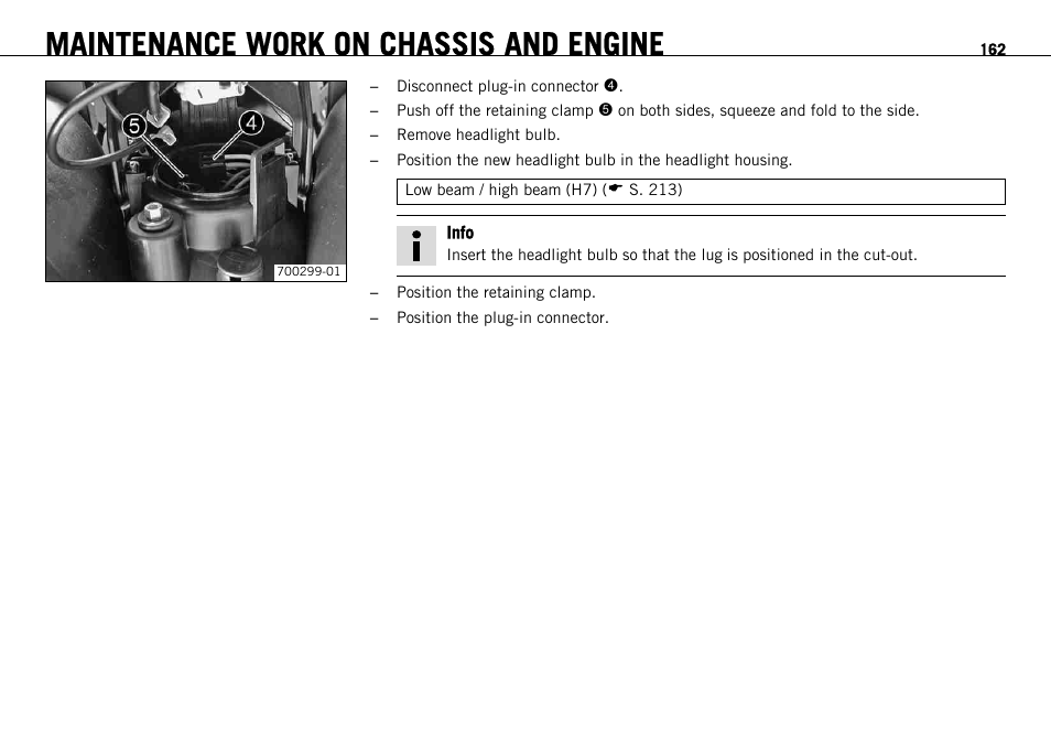 Maintenance work on chassis and engine | KTM 1190 RC8 FR User Manual | Page 164 / 234