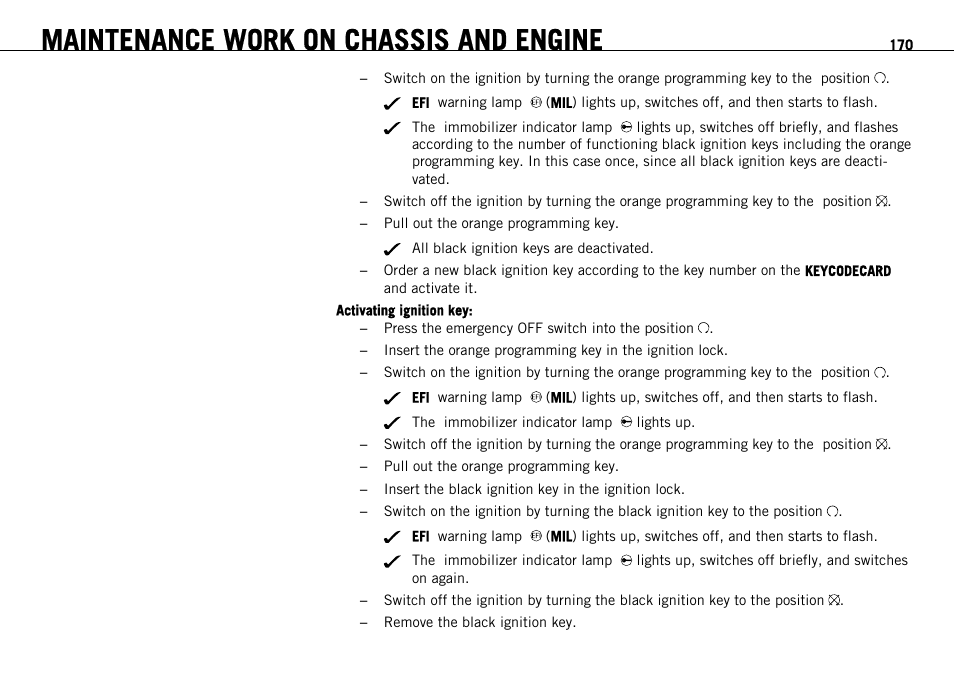 Maintenance work on chassis and engine | KTM 1190 RC8 FR User Manual | Page 172 / 234