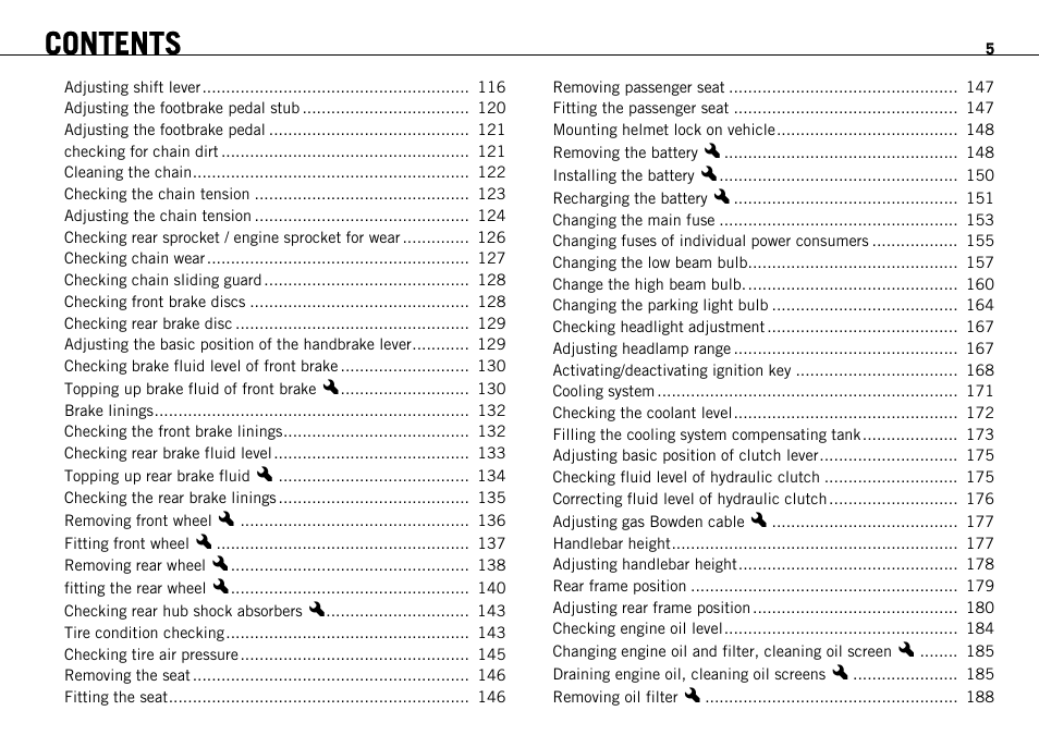 KTM 1190 RC8 FR User Manual | Page 7 / 234