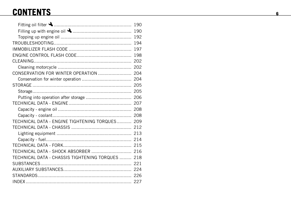 KTM 1190 RC8 FR User Manual | Page 8 / 234