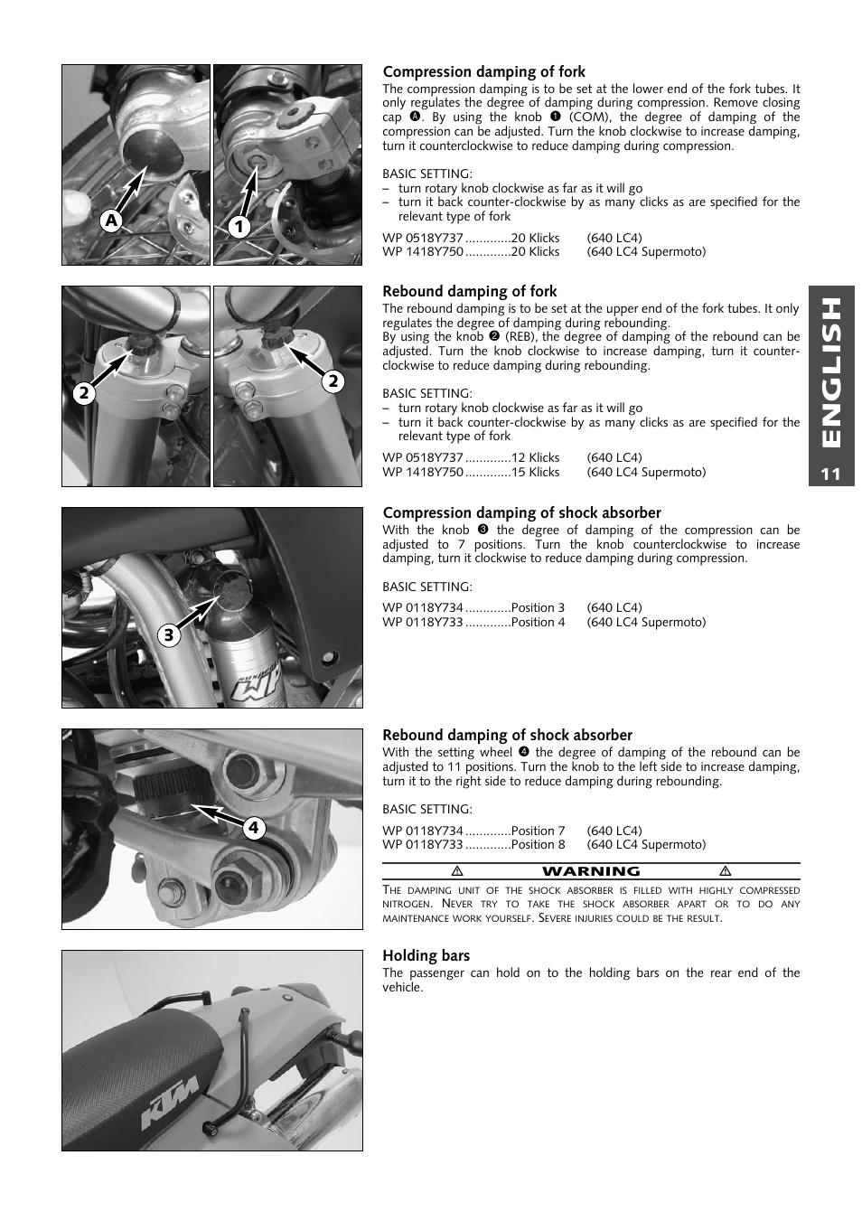 English | KTM 640 LC4 ENDURO User Manual | Page 12 / 50
