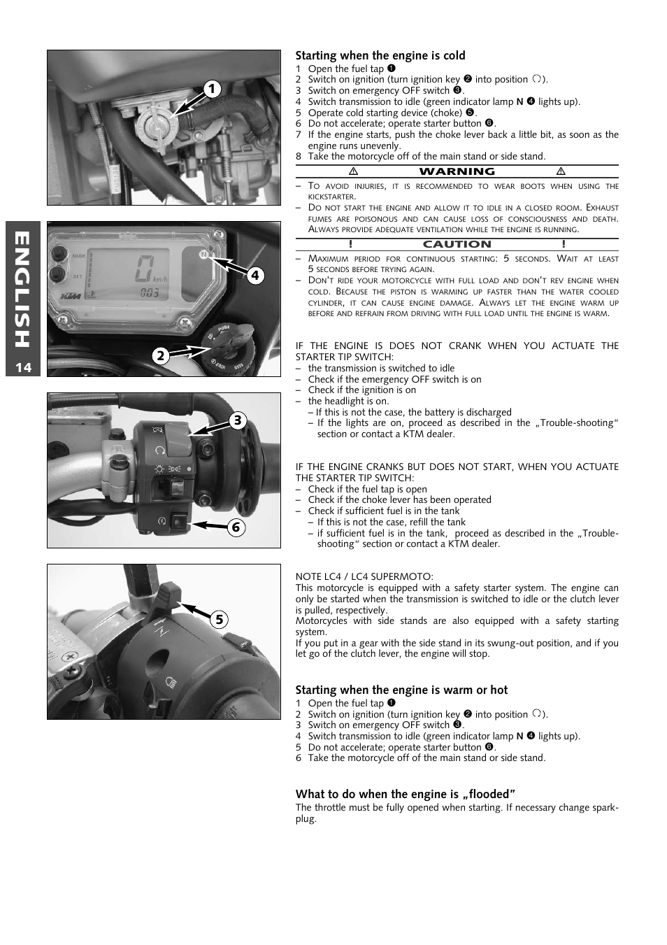English | KTM 640 LC4 ENDURO User Manual | Page 15 / 50