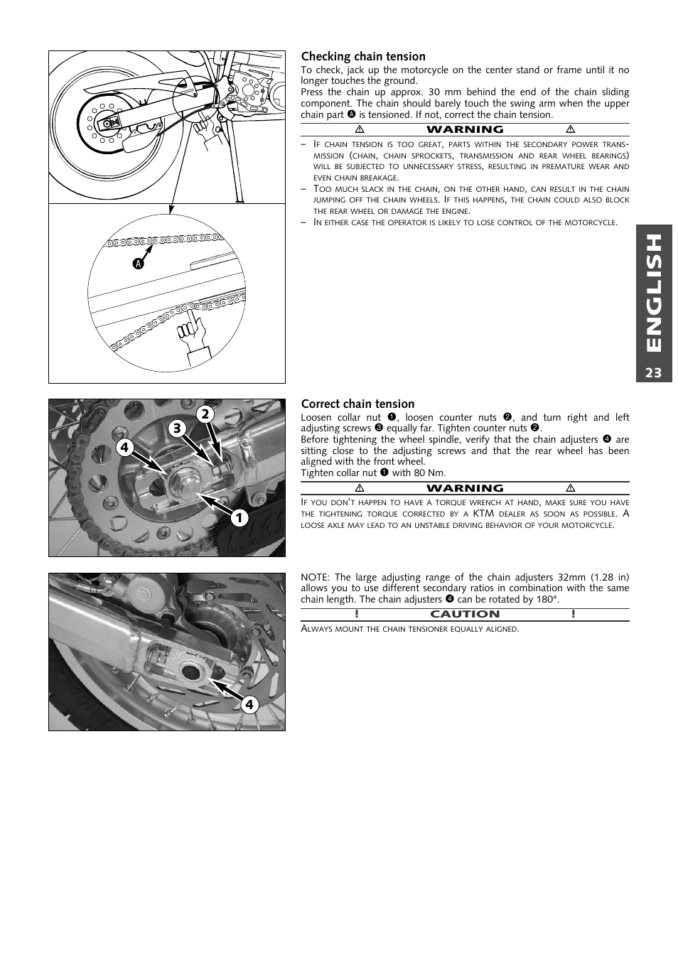 English | KTM 640 LC4 ENDURO User Manual | Page 24 / 50