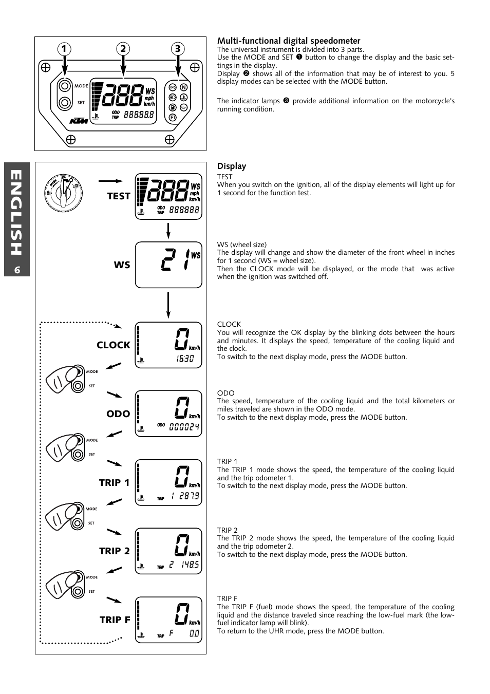 English | KTM 640 LC4 ENDURO User Manual | Page 7 / 50