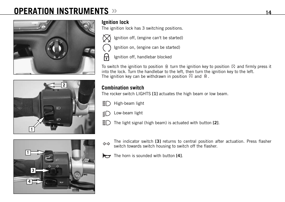 Operation instruments | KTM 990 SUPER DUKE User Manual | Page 15 / 90