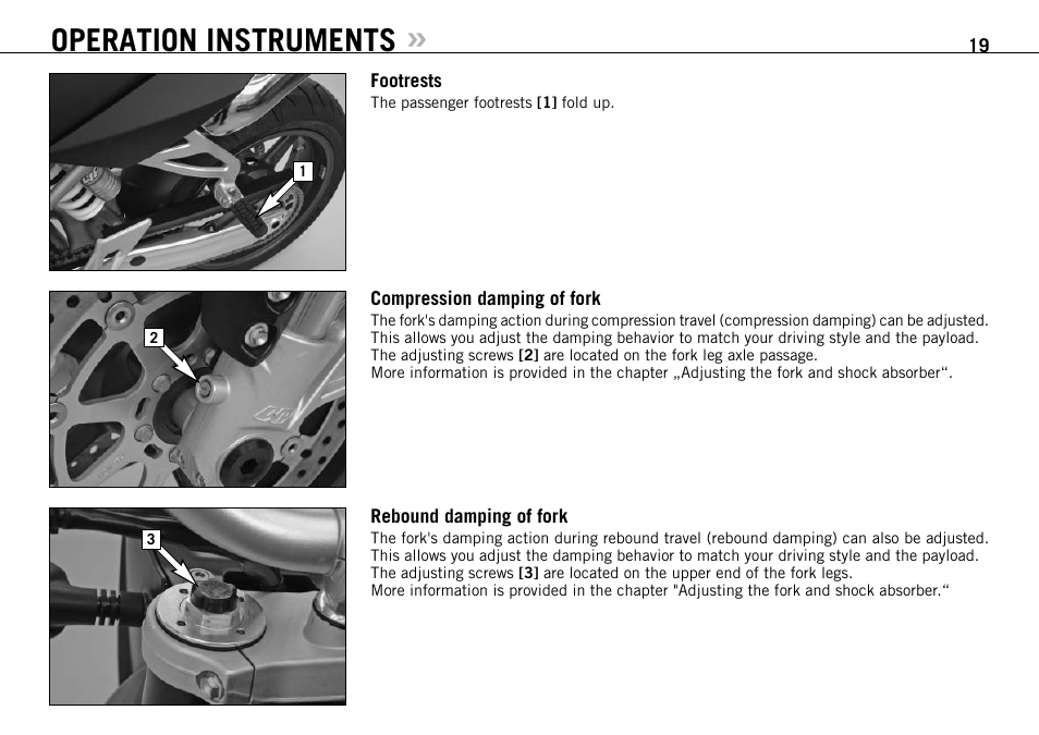 Operation instruments | KTM 990 SUPER DUKE User Manual | Page 20 / 90