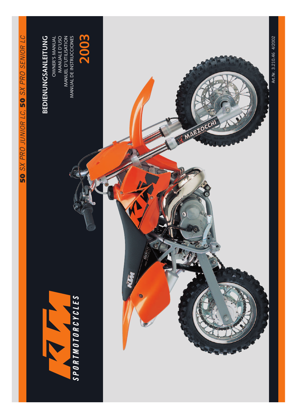 KTM 50 SX PRO SENIOR LC User Manual | 35 pages