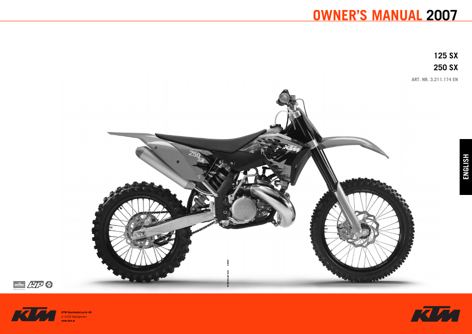 KTM 125 SX User Manual | 46 pages