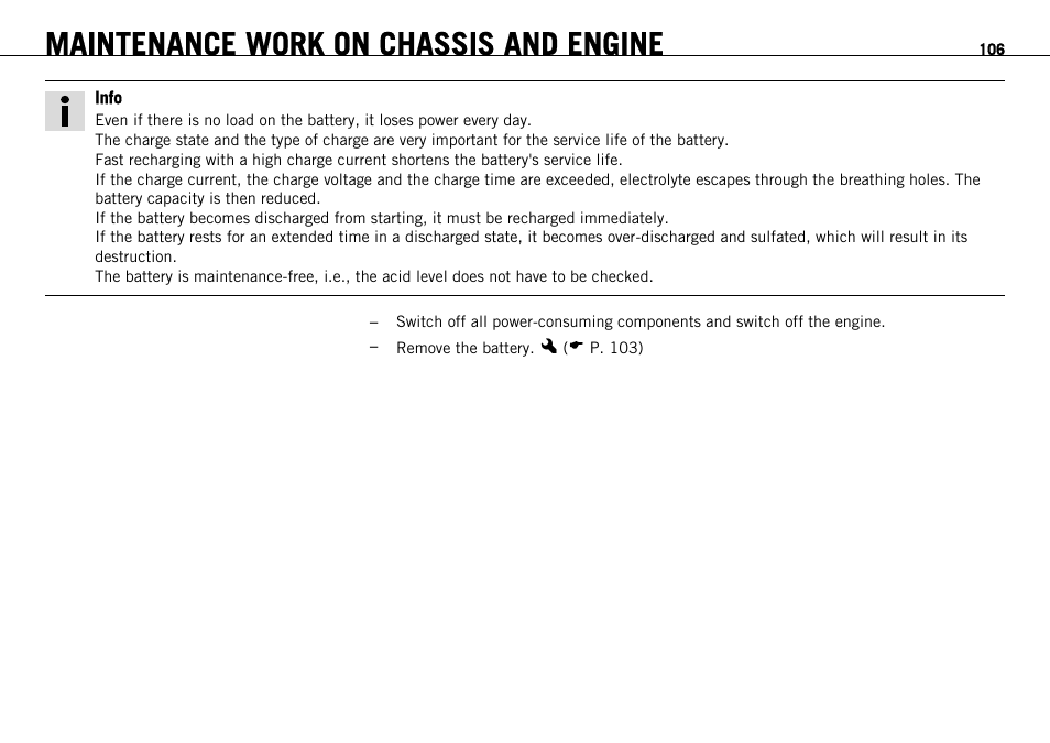 Maintenance work on chassis and engine | KTM 690 ENDURO EU User Manual | Page 108 / 179
