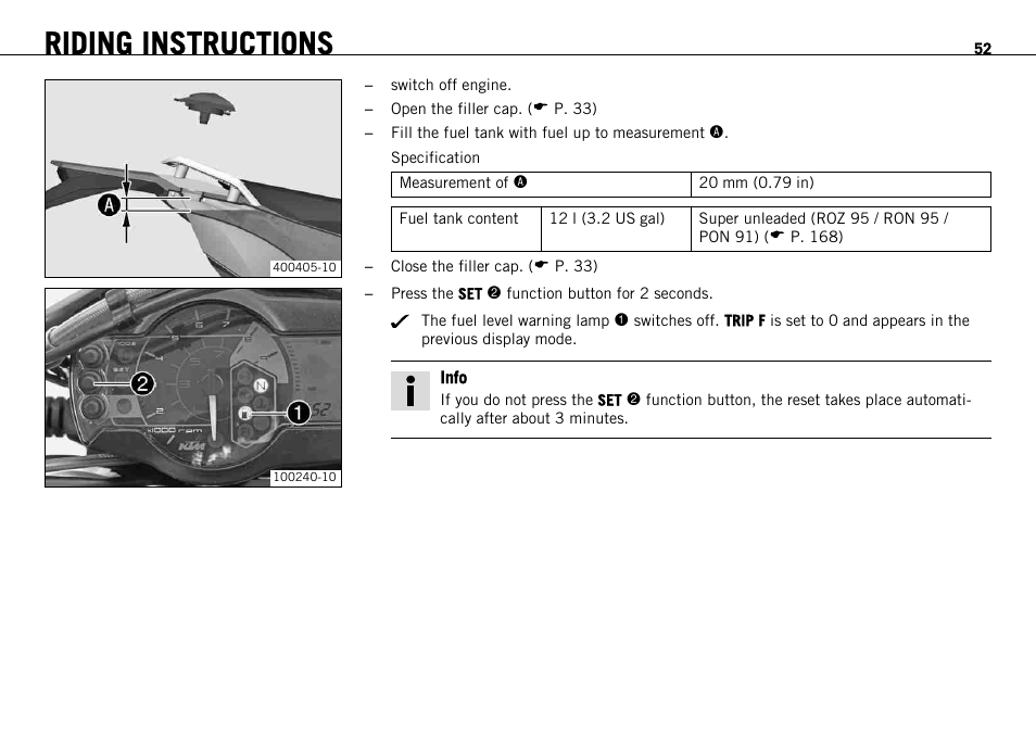 Riding instructions | KTM 690 ENDURO EU User Manual | Page 54 / 179