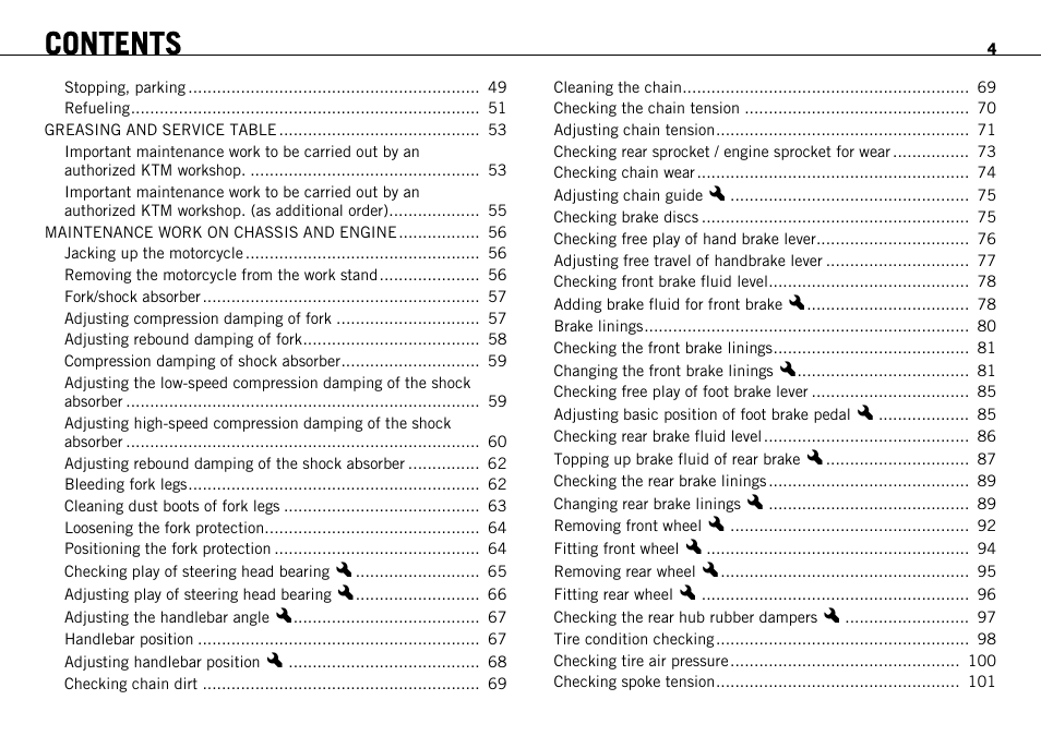 KTM 690 ENDURO EU User Manual | Page 6 / 179