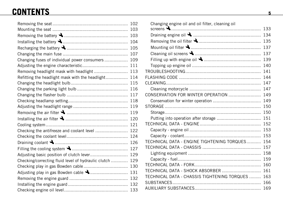 KTM 690 ENDURO EU User Manual | Page 7 / 179