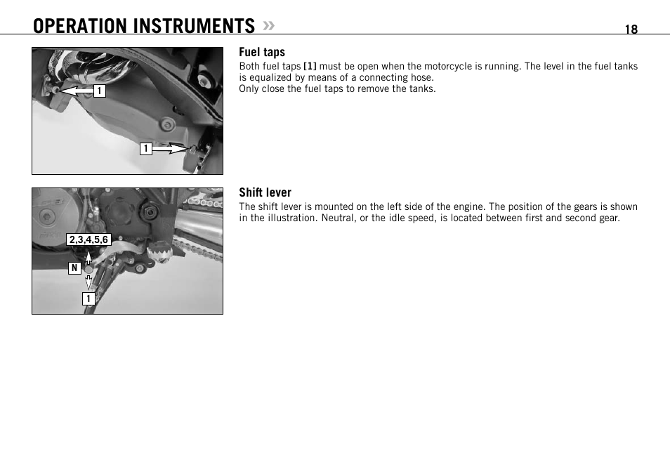 Operation instruments | KTM 990 User Manual | Page 19 / 100