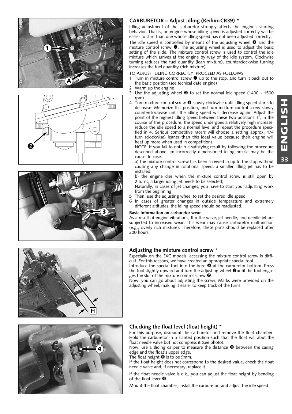 English | KTM 400 User Manual | Page 34 / 46