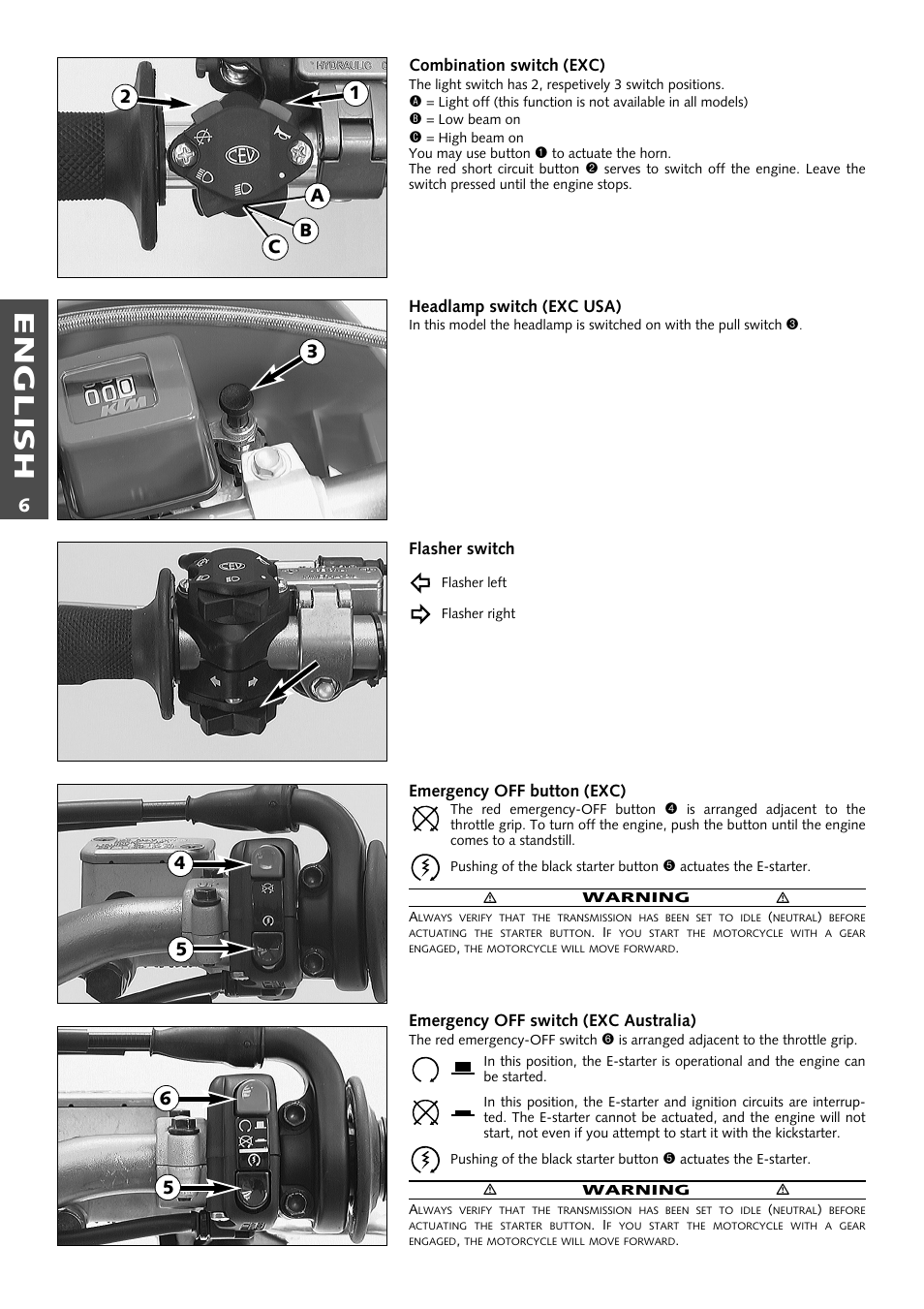 English | KTM 400 User Manual | Page 7 / 46