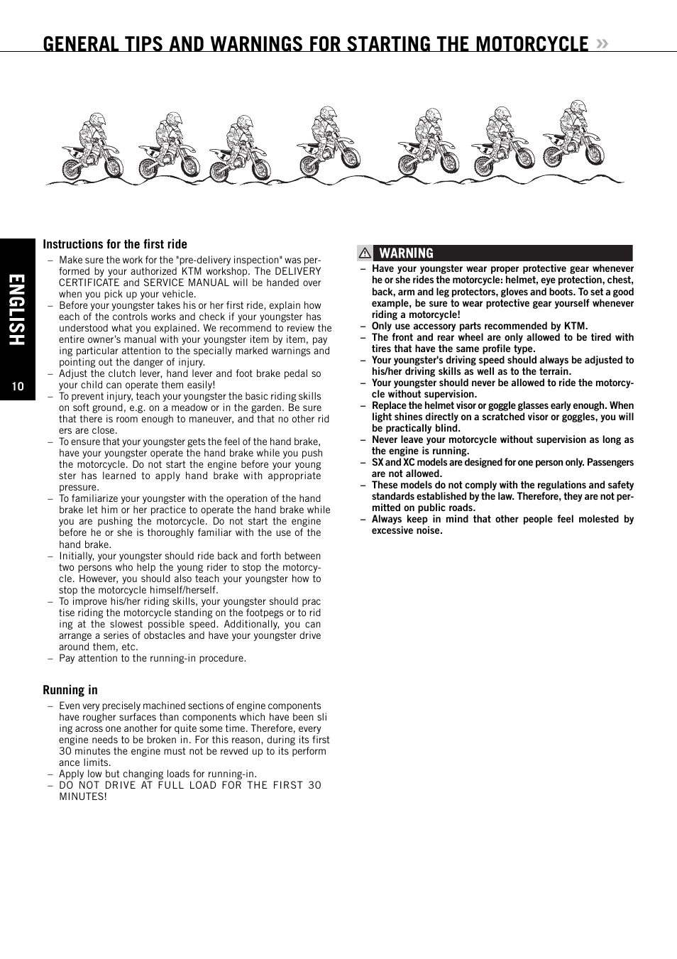 English | KTM XC User Manual | Page 11 / 42