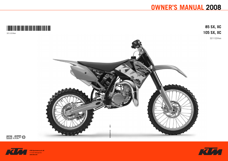 Owner’s manual 2008 | KTM XC User Manual | Page 42 / 42
