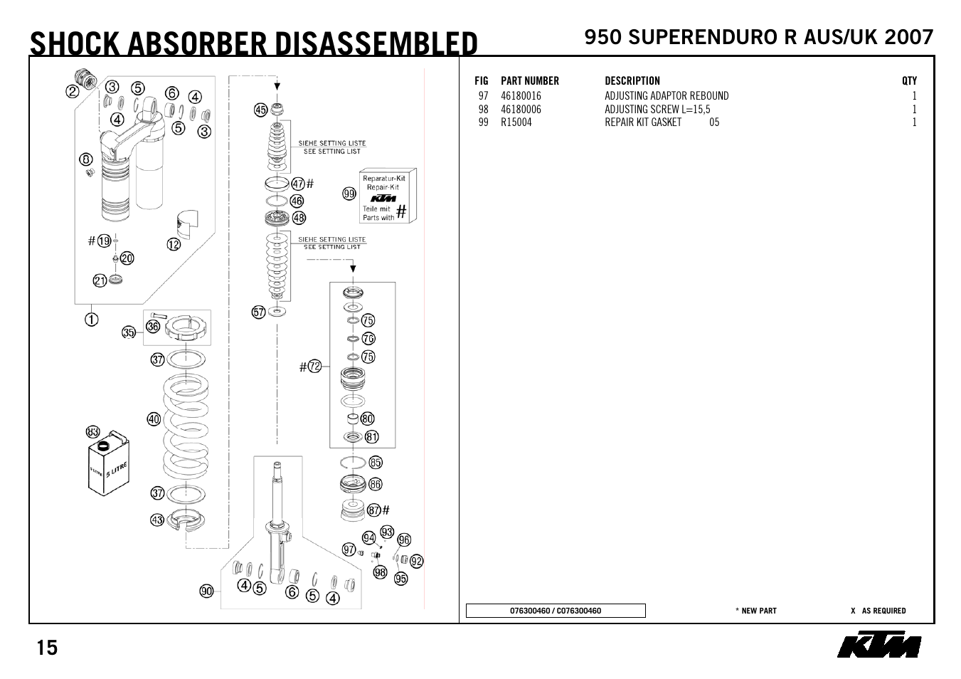 Shock, Absorber, Disassembled | KTM SUPERENDURO R 950 User Manual | Page 17 / 40