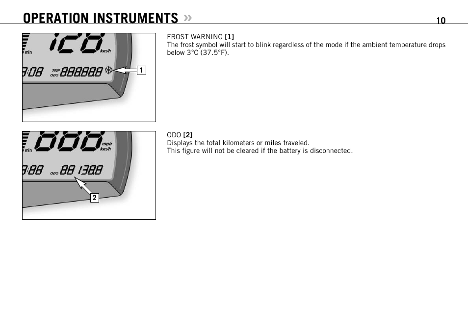 Operation instruments | KTM 990 SUPER DUKE User Manual | Page 11 / 92