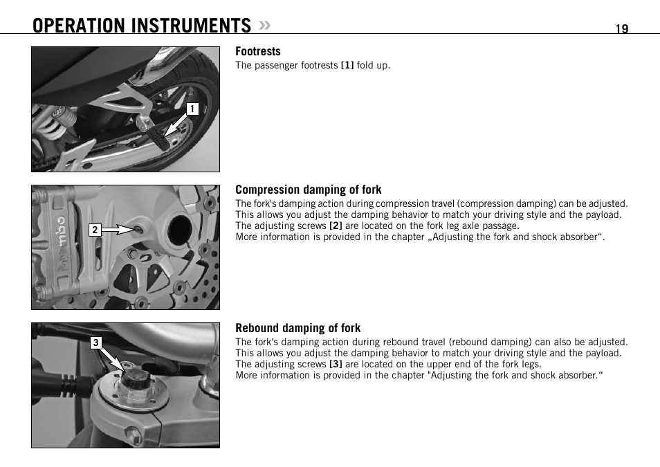 Operation instruments | KTM 990 SUPER DUKE User Manual | Page 20 / 92