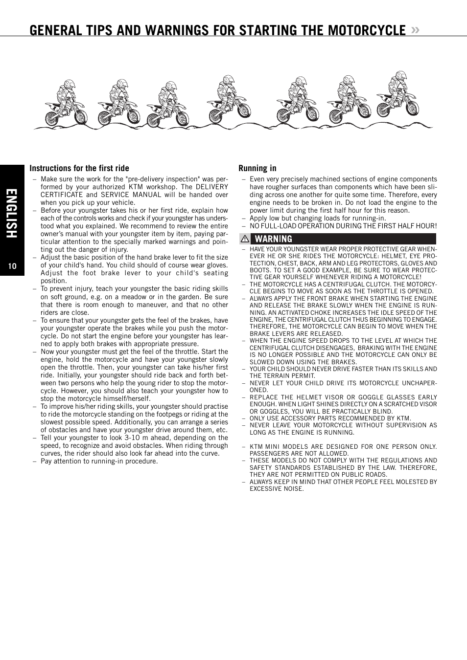 English | KTM 50 SUPERMOTO User Manual | Page 11 / 42