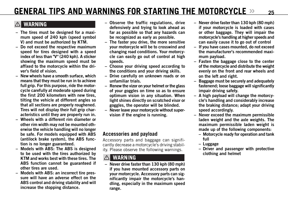 KTM 990 ADVENTURE S User Manual | Page 26 / 102