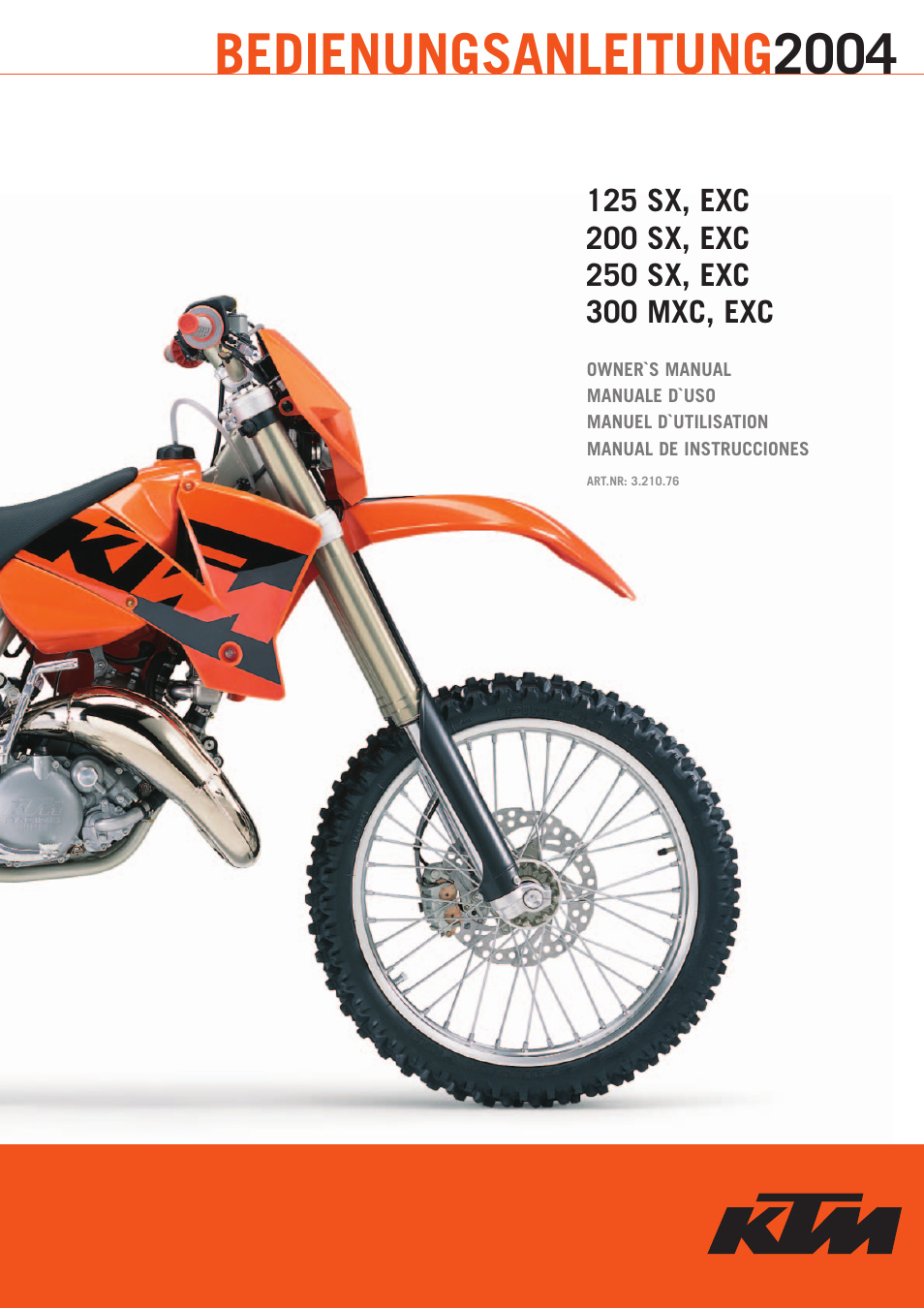 KTM 250 EXC  2004 User Manual | 68 pages