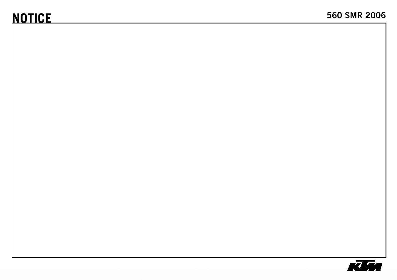 Notice | KTM 560 SMR 2006 User Manual | Page 24 / 28