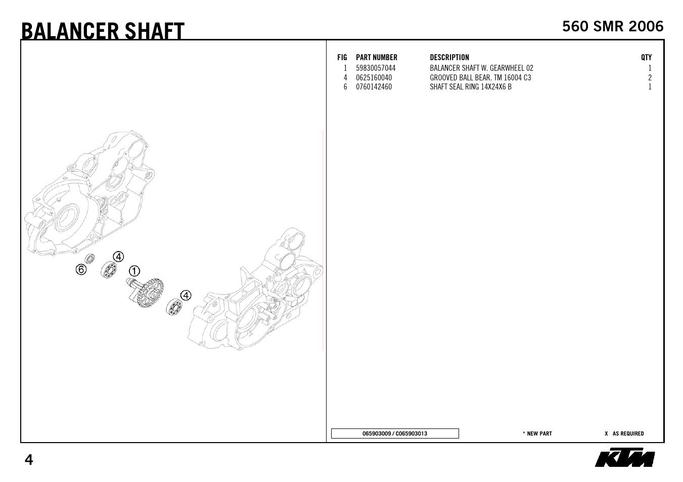 Balancer shaft | KTM 560 SMR 2006 User Manual | Page 6 / 28