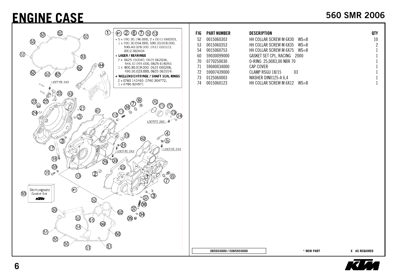 Engine, Case | KTM 560 SMR 2006 User Manual | Page 8 / 28
