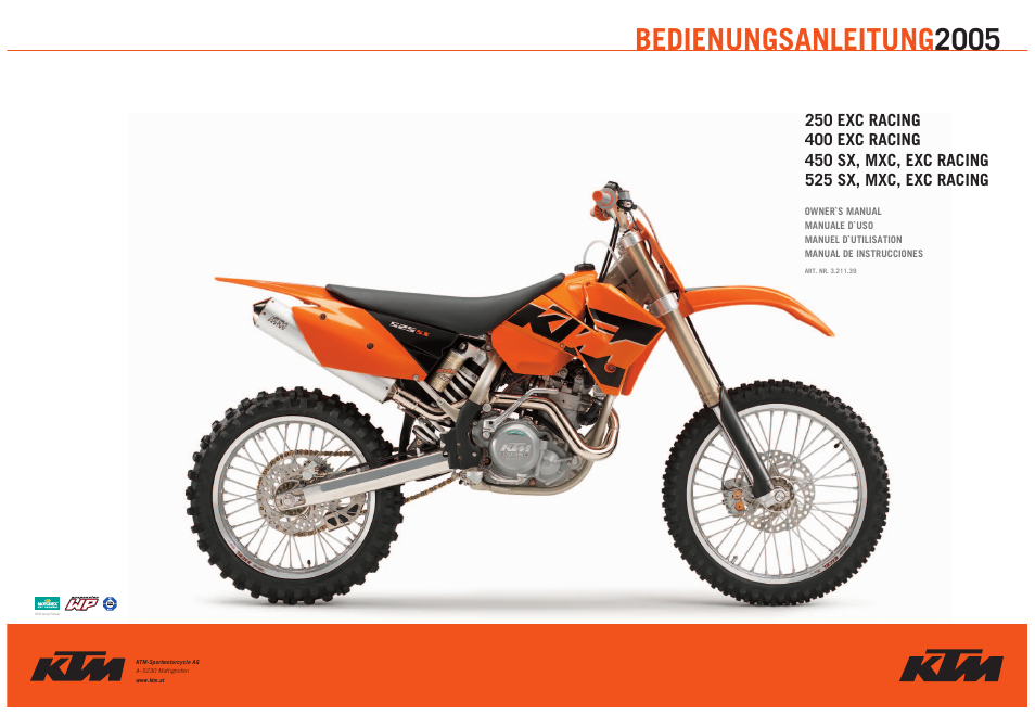 KTM MXC User Manual | 66 pages