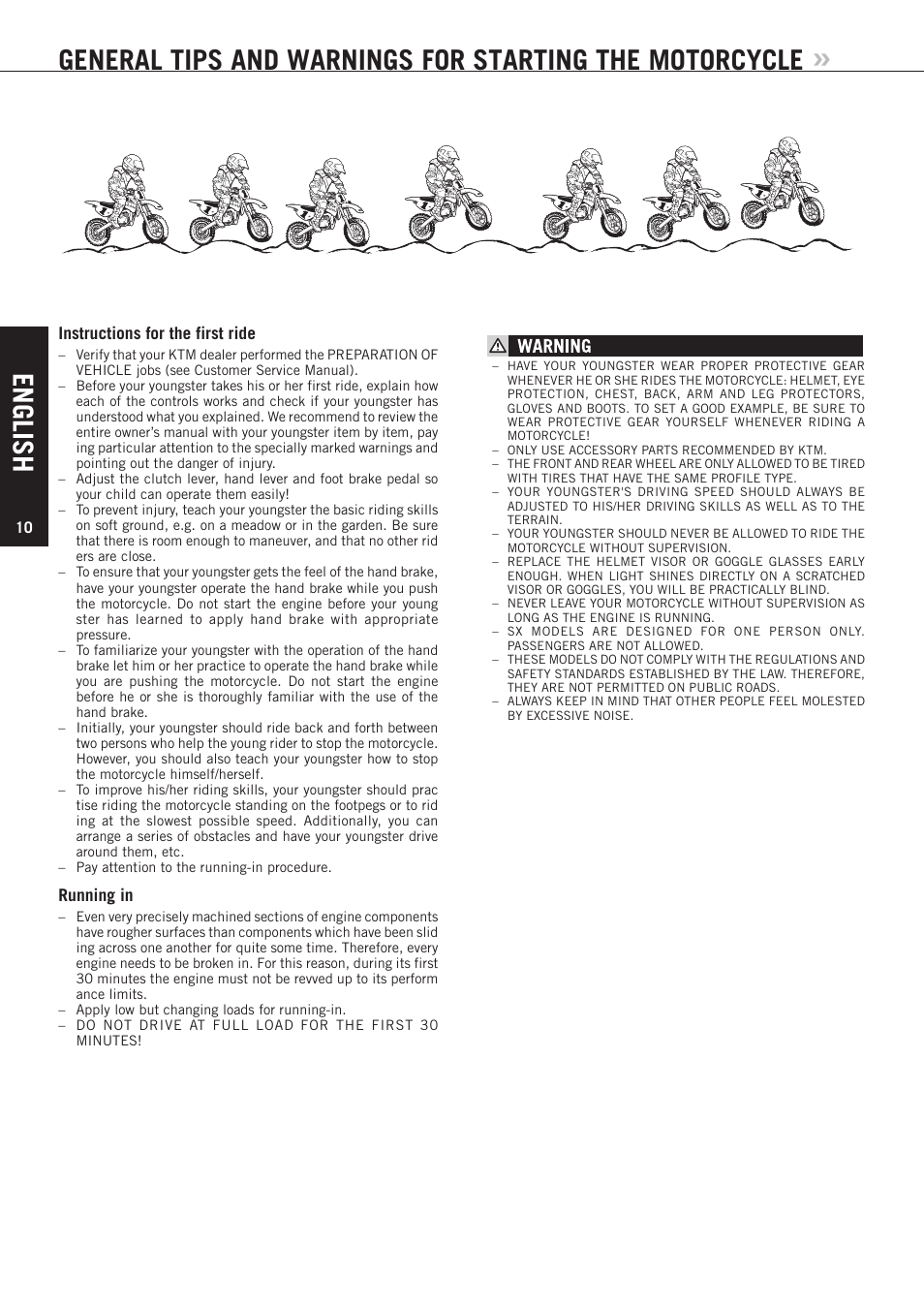 English | KTM 85 SX User Manual | Page 11 / 40