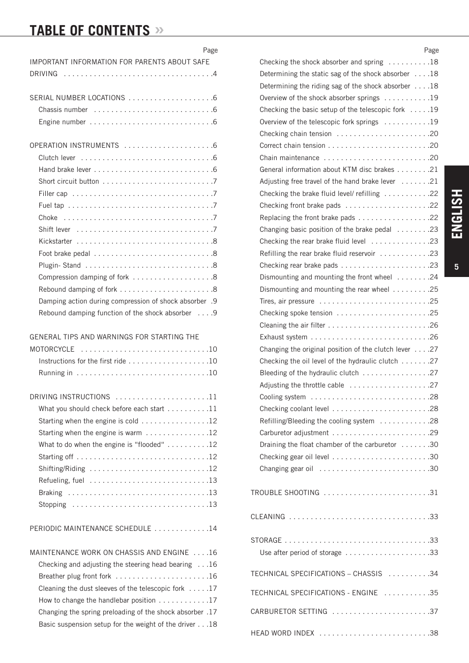 KTM 85 SX User Manual | Page 6 / 40