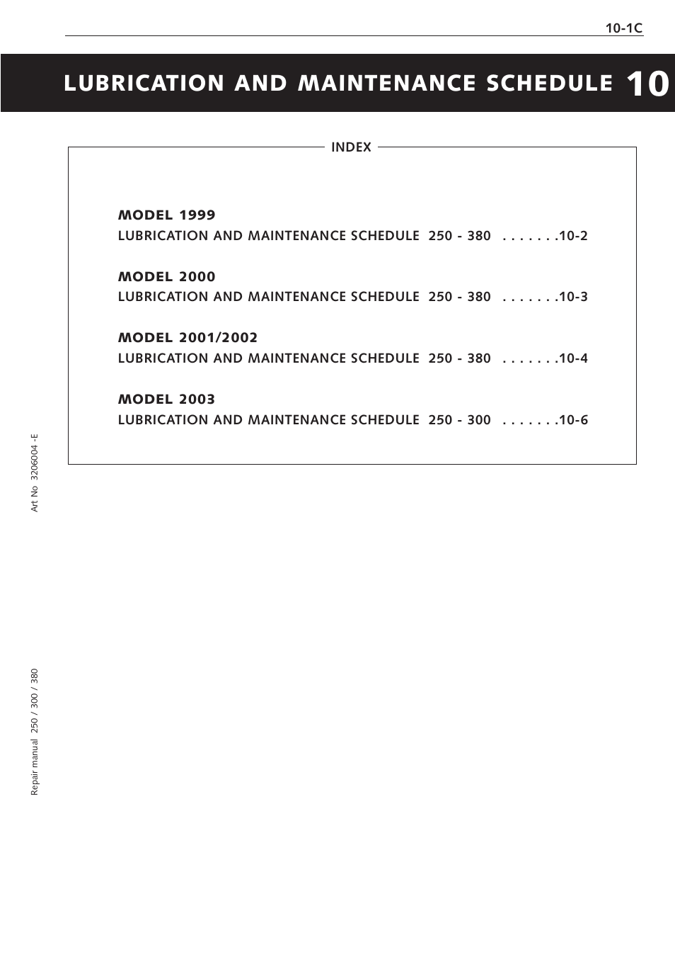 Periodic maintenance schedule, Lubrication and maintenance schedule | KTM 250 SX User Manual | Page 127 / 153