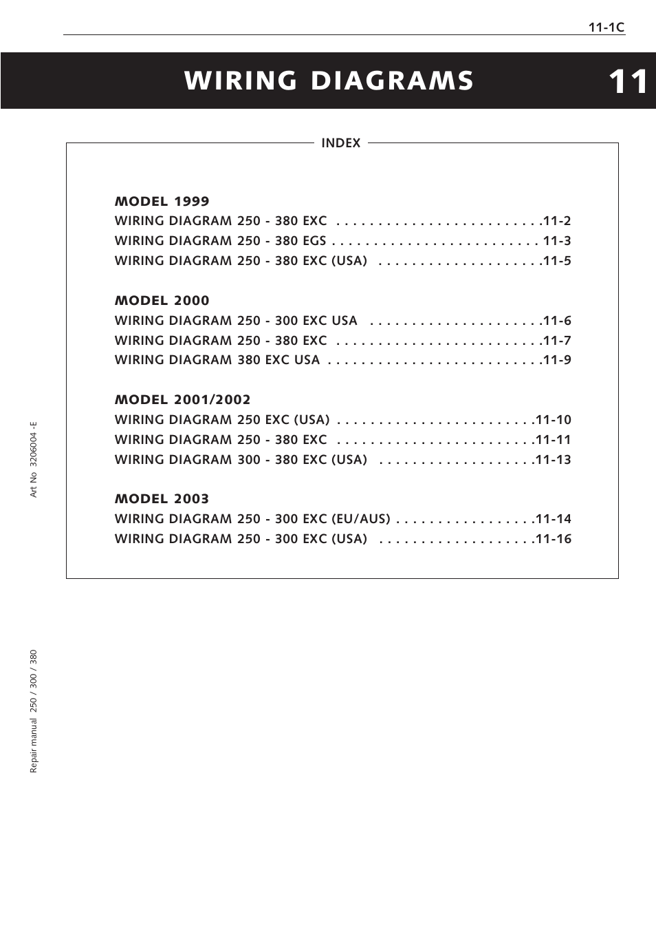 Wiring diagrams | KTM 250 SX User Manual | Page 137 / 153