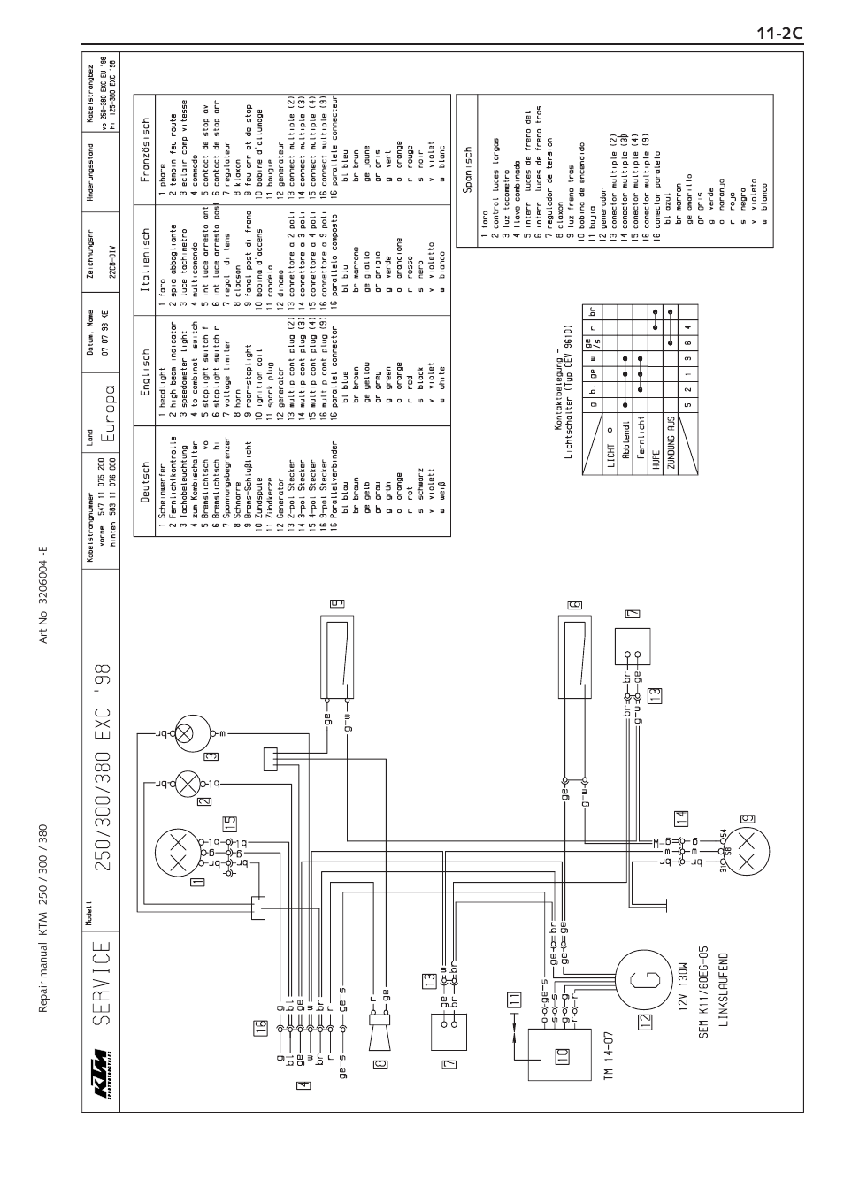 Model 1999 | KTM 250 SX User Manual | Page 139 / 153