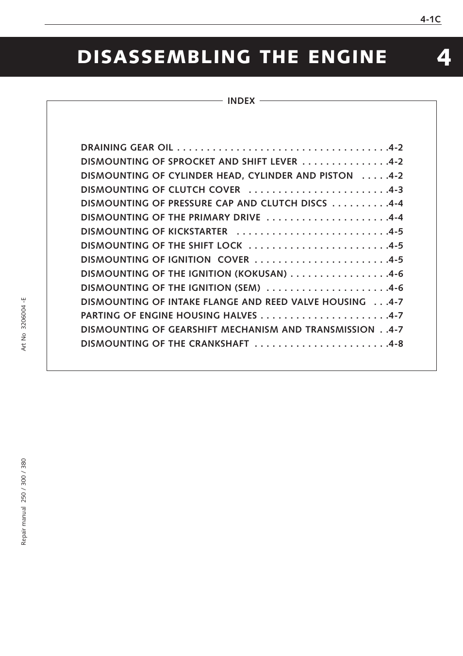 Disassembling the engine | KTM 250 SX User Manual | Page 28 / 153