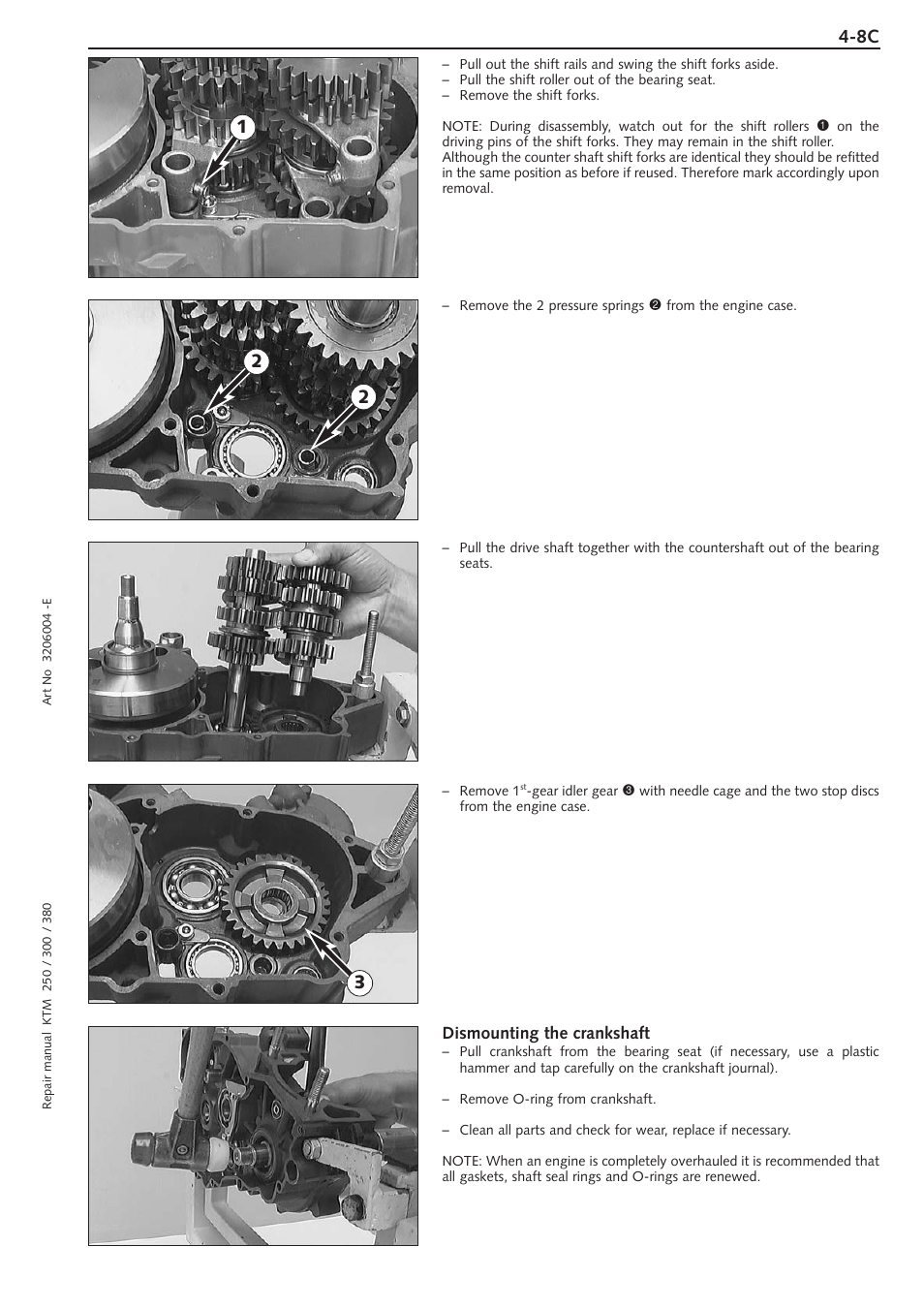 Dismounting of the crankshaft | KTM 250 SX User Manual | Page 36 / 153